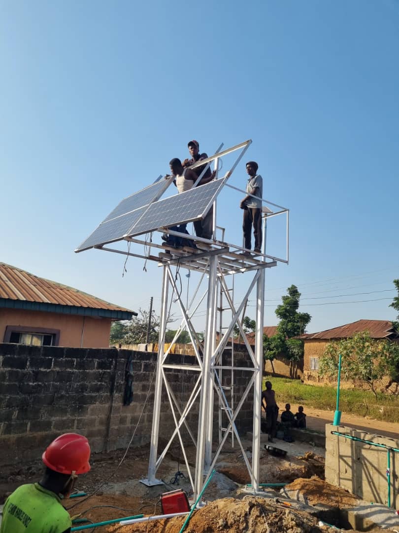 Team working together on laptop